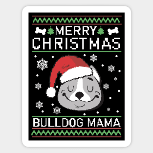 Merry Christmas bulldog mama Sticker